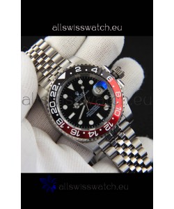Rolex GMT Masters II Japanese Movement Replica Watch Steel Case Black Dial