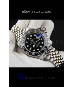 Rolex GMT Masters II Japanese Movement Replica Watch Steel Case Black Dial