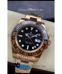 Rolex GMT Masters II M126715CHNR Everose Gold Swiss Replica 1:1 Mirror Watch - 904L Steel