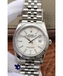 Rolex Datejust 36MM ETA-3135 Movement Swiss Replica in 904L Steel in White Dial 