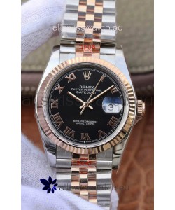 Rolex Datejust 36MM ETA-3135 Movement Swiss Replica in 904L Two Tone Roman Dial