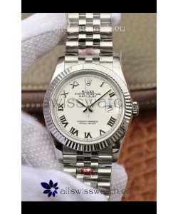 Rolex Datejust 36MM ETA-3135 Movement Swiss Replica in 904L Steel in Black Dial 