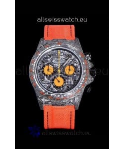Rolex Daytona DiW Orange Edition Edition Forged Cabon Casing 1:1 Mirror Replica