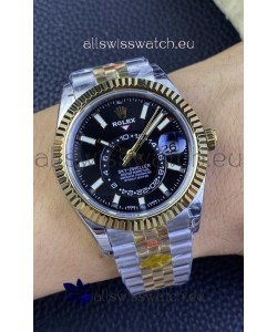 Rolex Sky-Dweller REF# M336933 Black Dial Watch in Yellow Gold 904L Steel Case 1:1 Mirror Replica