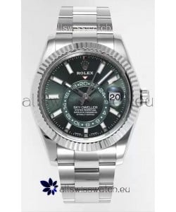 Rolex Sky-Dweller REF #m336934 Green Dial Watch in 904L Steel Case - Super Clone Watch