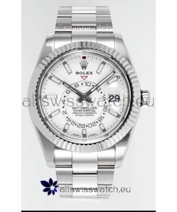 Rolex Sky-Dweller REF #m336934 White Dial Watch in 904L Steel Case - Super Clone Watch