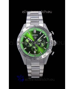 Tag Heuer Carrera Swiss Quartz Movement Replica Watch in Green Dial - Stainless Steel Strap