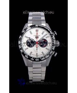 Tag Heuer Carrera Swiss Quartz Movement Replica Watch in White Dial - Stainless Steel Strap