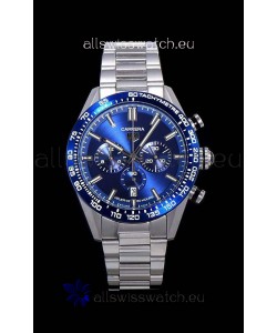 Tag Heuer Carrera Swiss Quartz Movement Replica Watch in Blue Dial - Stainless Steel Strap