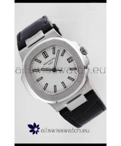 Patek Philippe Nautilus 5711/1A-011 1:1 Mirror Swiss Replica Watch in White Dial 904L Steel 