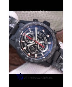 Tag Heuer Carrera Heuer 01 Swiss Replica Watch in PVD Casing - Black Skeleton Dial