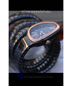 Bvlgari Serpenti Edition Black Ceramic Replica Watch in 1:1 Mirror Quality 