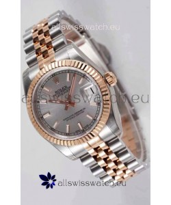 Rolex Datejust 31MM Cal.3135 Movement Swiss Replica Grey Dial Jubilee Strap - Ultimate 904L Steel Watch