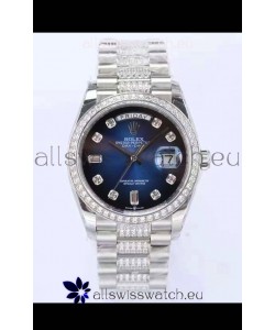 Rolex Day Date Presidential 904L Steel 36MM - Blue Dial 1:1 Mirror Quality Watch