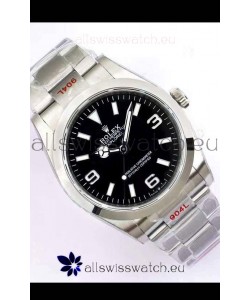 Rolex Explorer I Black Dial - 904L Steel in 3235 Swiss Automatic Movement