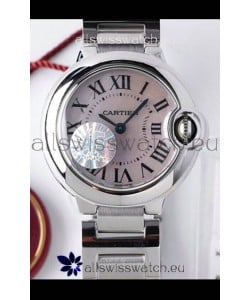 Ballon De Cartier Swiss Quartz 1:1 Mirror Quality 28MM in Steel Casing White Pearl Dial 