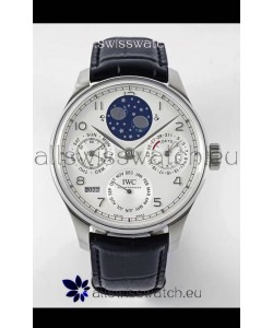 IWC Portuguese Perpetual Calendar Stainless Steel Swiss Replica Watch REF. IW503406