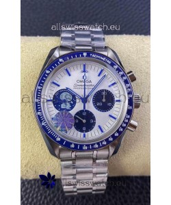 Omega Speedmaster Silver Snoopy 1:1 Replica (Rotating Globe and Snoopy at Rear)