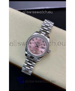 Rolex Datejust 279139 28MM Swiss Replica in 904L Steel in Pink Dial - 1:1 Mirror Replica
