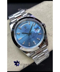 Rolex Day Date Presidential 228206 904L Steel 40MM - ICE BLUE Dial 1:1 Mirror Quality Watch
