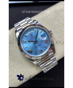 Rolex Day Date M228236-0012 904L Steel 40MM - Ice Blue Dial 1:1 Mirror Replica