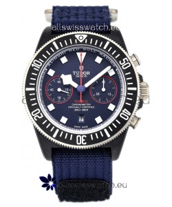 Tudor Pelagos FXD Chronograph Titanium Casing 1:1 Mirror Replica Blue Dial in Nato Strap