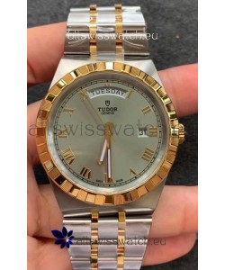 Tudor Royal Edition Watch - 1:1 Mirror Replica in Two Tone Casing - Grey Roman Dial