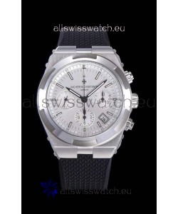 Vacheron Constantin Overseas Chronograph White Dial Swiss Replica Watch - Rubber Strap