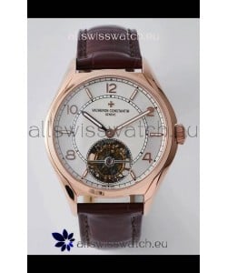 Vacheron Constantin Fiftysix Tourbillon Rose Gold Steel 1:1 Mriror Replica White Dial