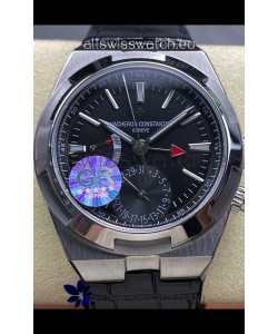 Vacheron Constantin Overseas Dual Time Stainless Steel 1:1 Mirror Swiss Replica Black Dial