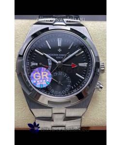 Vacheron Constantin Overseas Dual Time Stainless Steel 1:1 Mirror Swiss Replica Black Dial