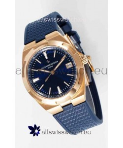 Vacheron Constantin Super Clone Overseas Edition Rose Gold Casing Rubber Strap