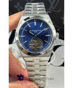 Vacheron Constantin Overseas Tourbillon Stainless Steel in Blue Dial Gold Strap 1:1 Mirror Replica