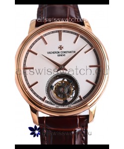 Vacheron Constantin Traditionelle Swiss Tourbillon Rose Gold 1:1 Mirror Replica Watch 