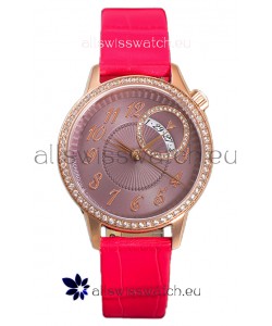 Vacheron Constantin Egerie Muse Rose Gold Casing in Brown Dial Swiss Replica