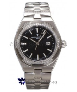 Vacheron Constantin Overseas Steel Casing Black Dial 35MM Swiss Replica Watch 