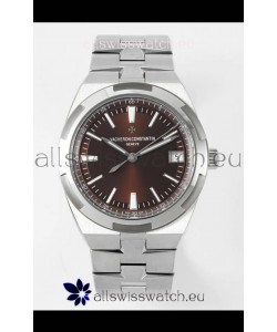 Vacheron Constantin Overseas 1:1 Mirror Swiss Replica Watch in Brown Dial - Steel Strap