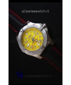 Breitling Avenger II Seawolf Black Leather Strap 45MM - 1:1 Mirror Replica Watch