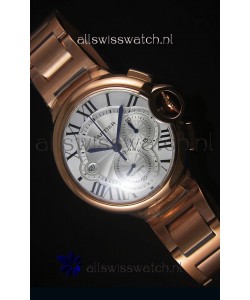 Ballon De Cartier Chronograph in Rose Gold Case - 1:1 Mirror Replica