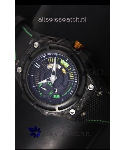 Linde Werdelin Spidolite II Swiss Replica Watch in Green Forged Carbon Case