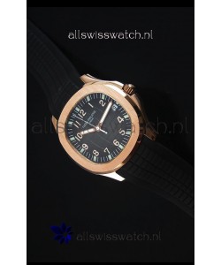 Patek Philippe Aquanaut Jumbo Rose Gold 1:1 Mirror Replica Watch - Black Colored Dial