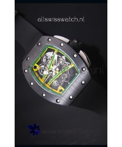 Richard Mille RM061 Ceramic Case Swiss Yellow/Green Bezel Replica Watch