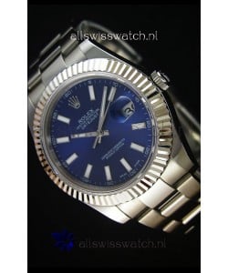 Rolex Datejust II 41MM with Cal.3136 Movement Swiss Replica Watch in Navy Blue Dial