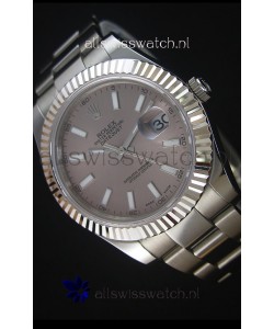 Rolex Datejust II 41MM with Cal.3136 Movement Swiss Replica Watch in Grey Dial Stick Markers 