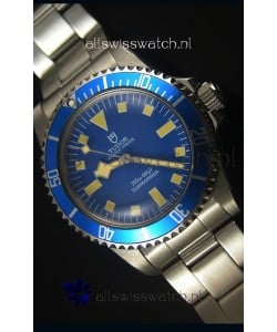 Tudor Oyster Prince Vintage 200M Blue Dial Squre Markers Swiss 1:1 Mirror Replica Watch 