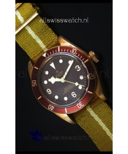 Tudor Heritage Bay Bronze Swiss Replica Watch with NATO Strap 