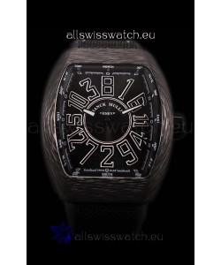 Franck Muller Vanguard Carbon Casing Black Indexes Swiss Watch