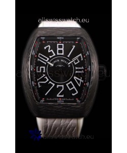 Franck Muller Vanguard Carbon Casing Black Indexes Swiss Watch