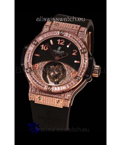 Hublot Tourbillon Solo Bang Sapphires Pink Gold Swiss Watch