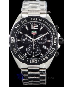 Tag Heuer Formula 1 Chronograph Swiss Quartz Replica Watch Black Dial 